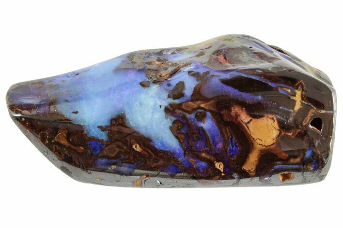 Vivid Blue Boulder Opal Cabochon - Queensland, Australia #227122